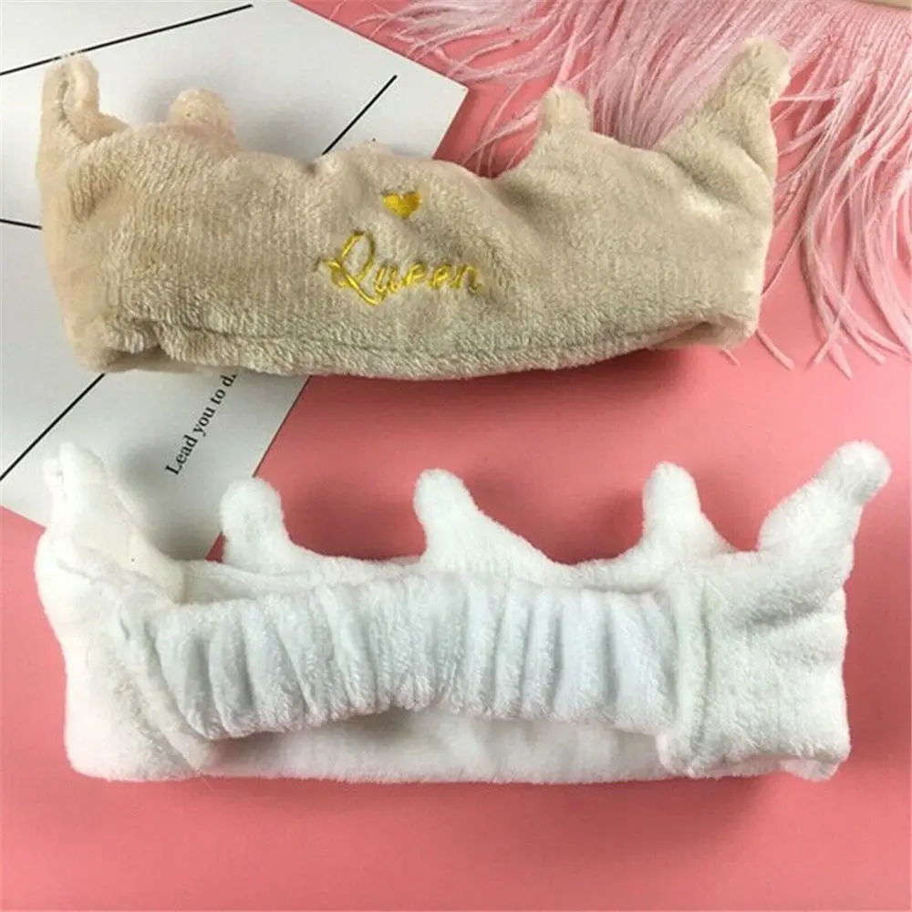 Милая повязка на голову в форме короны эластичная мягкая маска для мытья лица