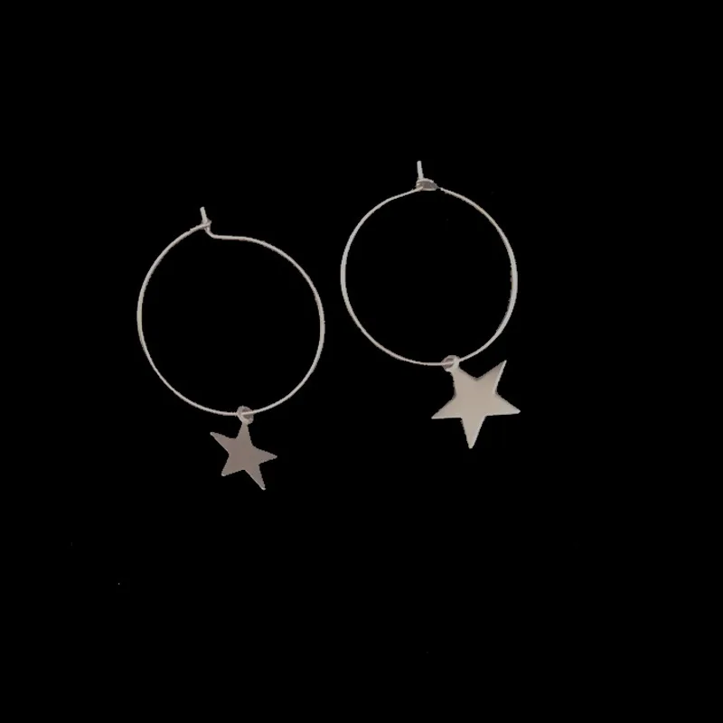 Simples Brinco Pentagrama Estrela do металла Oscila Brincos Para как Mulheres Sexo Feminino Da Menina Na Moda Jóias | Украшения
