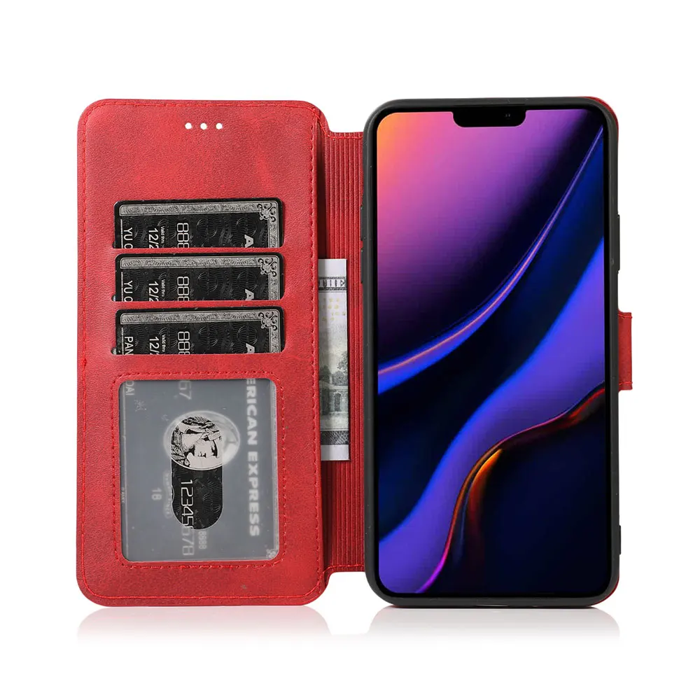 Чехол KISS кожаный бумажник флип-чехол для samsung S8 S9 Note 9 10 Plus чехол с отделением карт