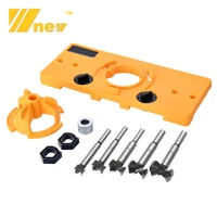 wnew concealed 35mm cup style hinge jig boring hole drill guide with forstner bit wood cutter carpenter woodworking diy tools