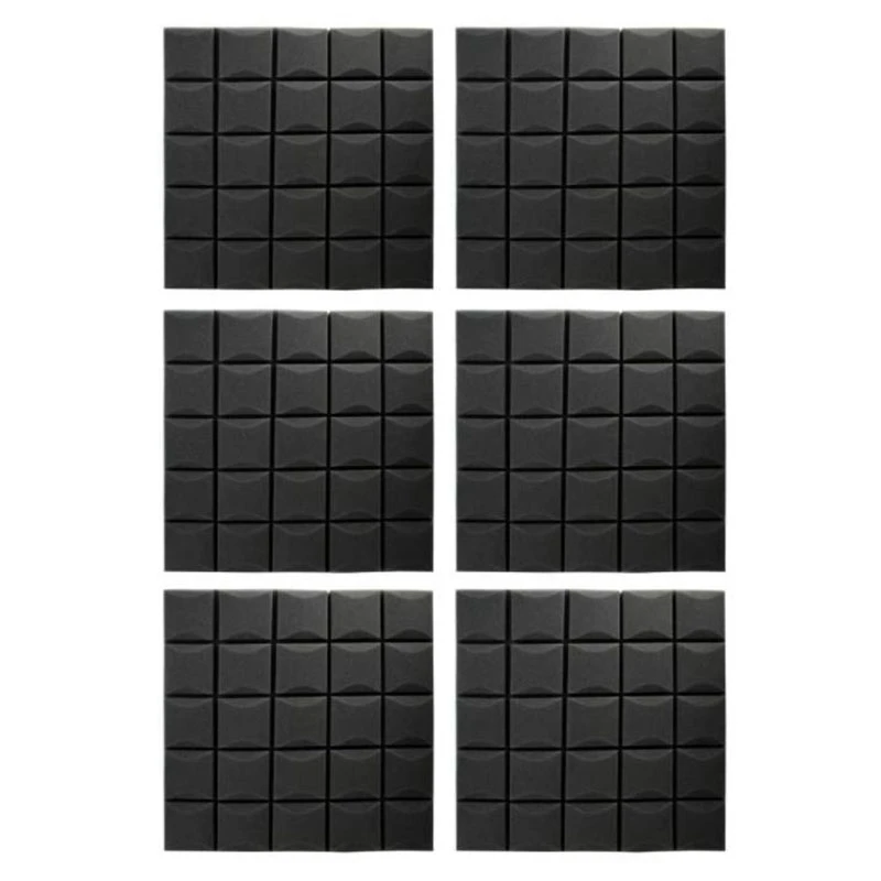 6 шт. Звукопоглощающая хлопчатобумажная пенный гриб Форма Звукоизоляционная