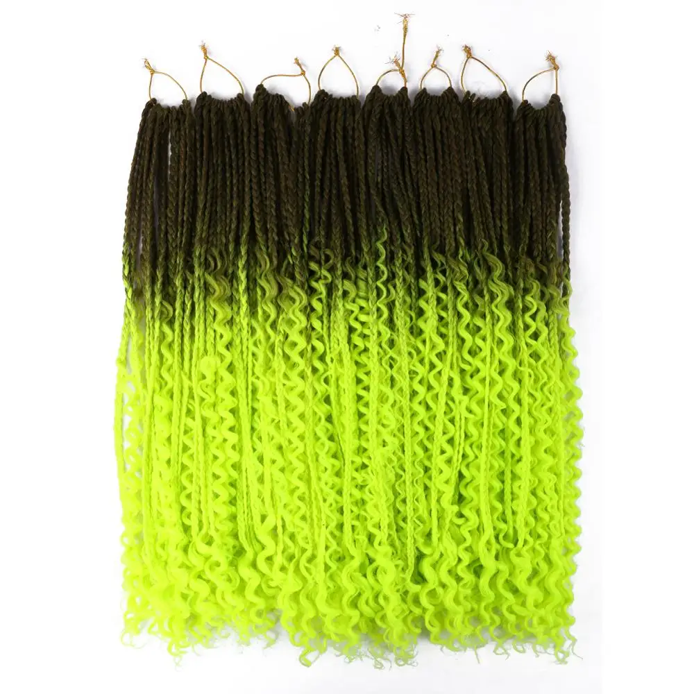 Искусственные волосы с эффектом омбре секущимися концами в богемной коробке