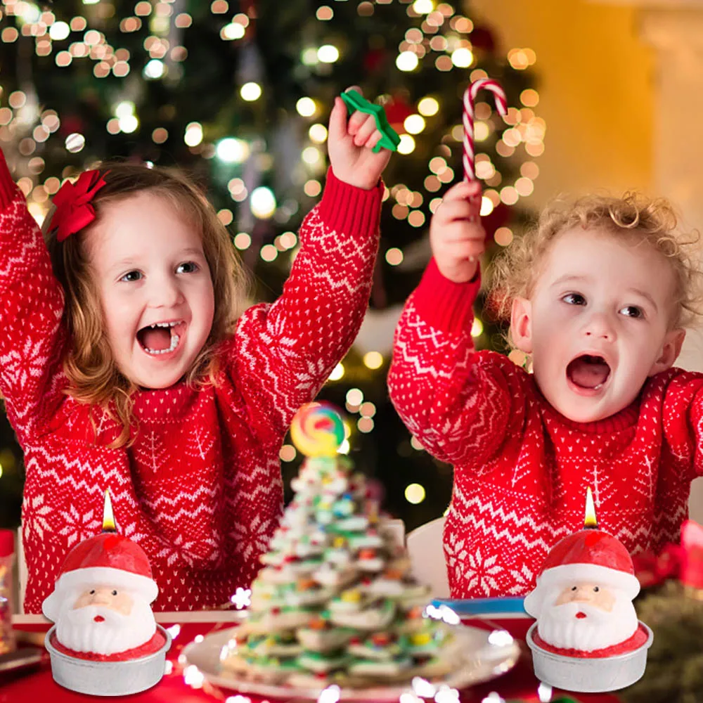 Комплект из 3 предметов милая Пижама с рождественским принтом пижама свечи