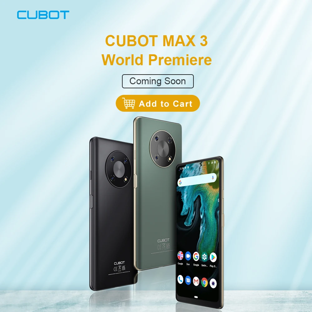

World Premiere Cubot MAX 3 Smartphone 6.95" Large Full Screen Mini Tab Mobile Phone 48MP Triple Camera 5000mAh Celular NFC