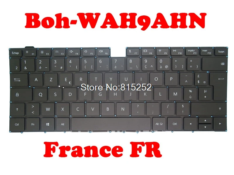 

Laptop Keyboard For HUAWEI MagicBook 15 Boh-WAH9AHN Boh-WAE9AHN Black France FR With Backlit