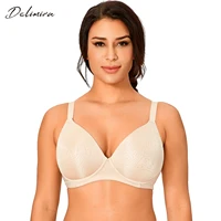 delimira womens jacquard plus size full coverage seamless lightly padded wireless bra
