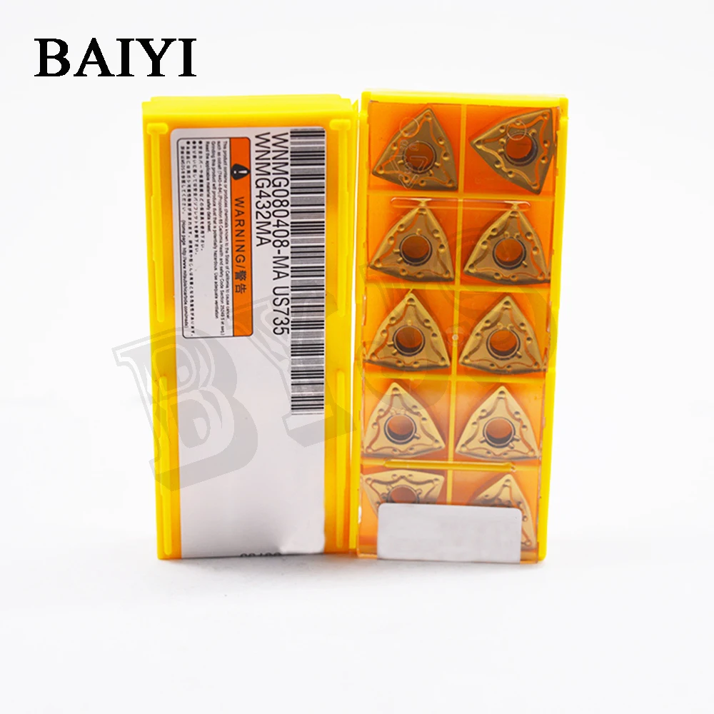 

10pcs WNMG080404/080408-MA US735 CNC tool cabide inserts for steel cast iron