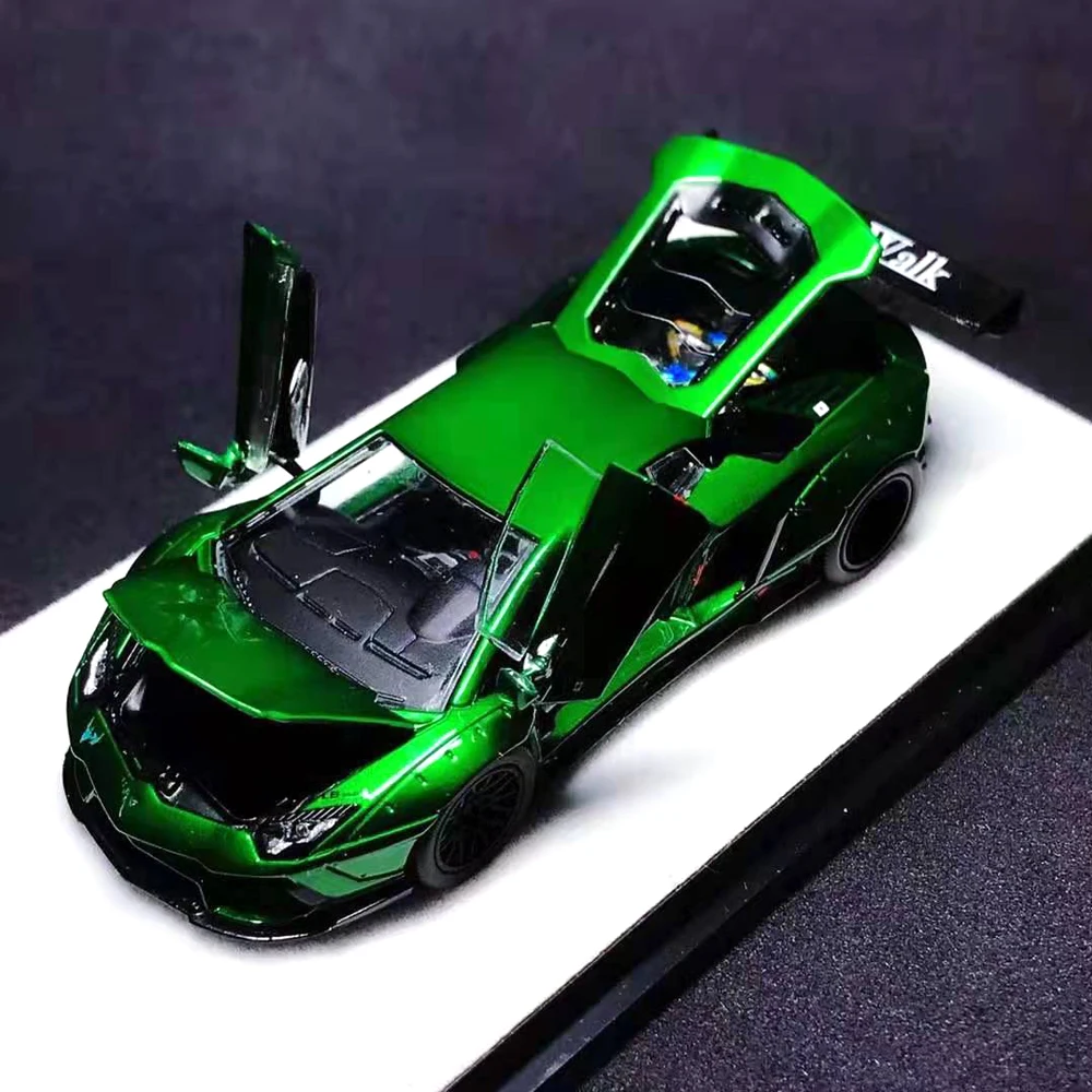 

PGM 1/64 Model Car Lamborghini Aventador LP700 Refiting 1.0 Limited 999 Metallic Green Alloy Die-Cast Collection