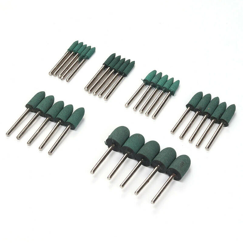 

30* Rubber Head Burr Bit Cylinder Rotary Tools Supplies For Grinding Polishing
