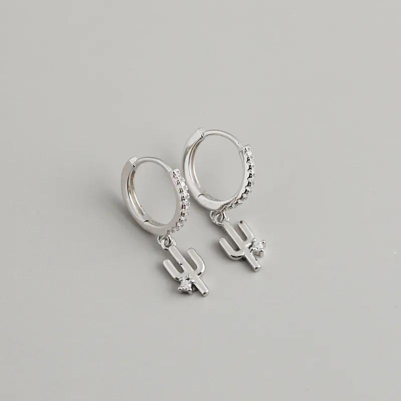 Женские Висячие серьги ying Vahine Маленькая подвеска кактуса из 100% стерлингового