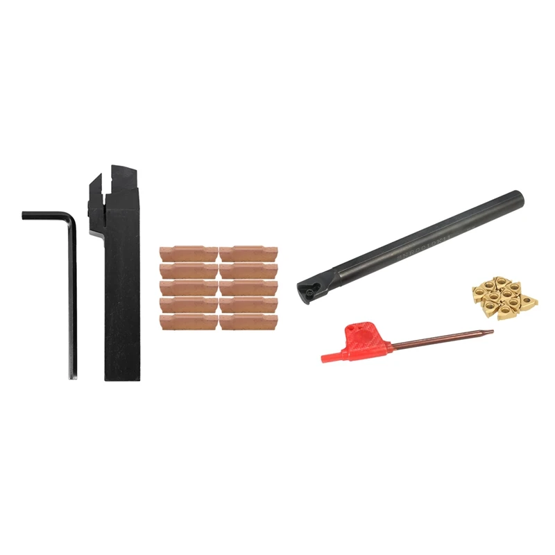 

1 Set Mgehr2020-3 Right Hand Toolholder Boring Bar & 1 Set Snr0010K11 Internal Lathe Threading Boring Bar Holder