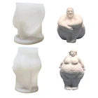 Силиконовая форма для свечей для толстых мужчин и женщин, 3D фигурка, форма для свечей, форма сделай сам для пар, форма для свечей для мужчин и женщин, силиконовая форма для моделирования