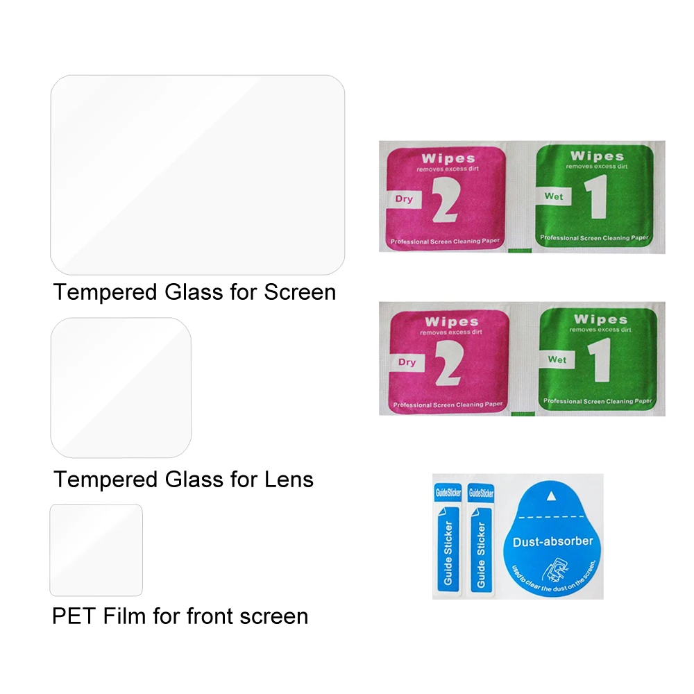 Tempered Glass Screen Protector for GoPro Hero 8 Black Lens Protection Protective Film for Gopro8 Go pro 8 Camera Accessories