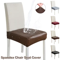 12468pcs waterproof chair cover elastic pu leather fabric chair covers dining room seat chair covers stretch seat covers d30