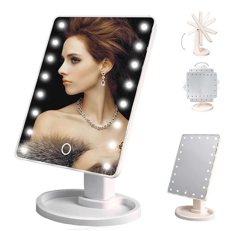 

Зеркало для макияжа настольное, с LED-подсветкой, 27x17x16 см