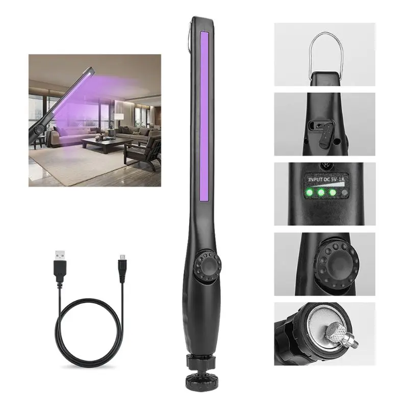 

40 LED Beads UV Germicidal Lamp Portable UV Light Stick Wand Disinfection Lamp 24BB