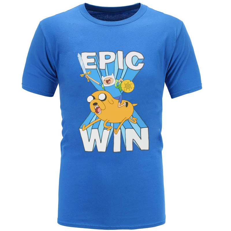 Футболка Epic Win Adventure Time с аниме Мужская модная тенниска забавным мультяшным