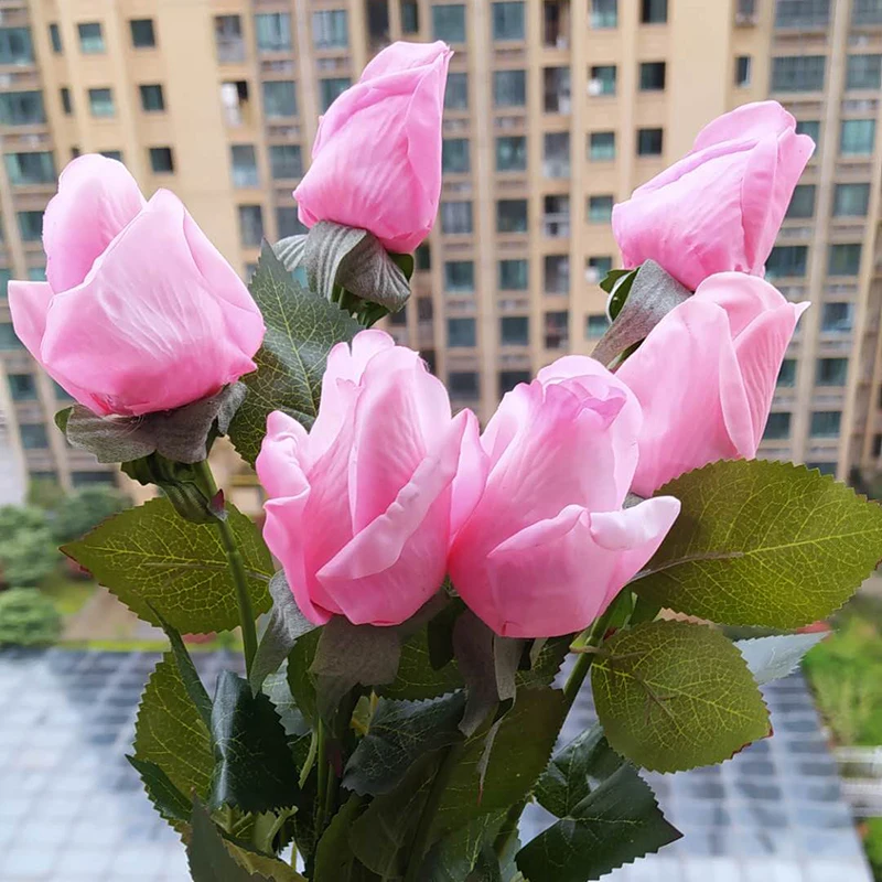 Искусственные цветы розы влажная ткань для рук подарок на день Святого Валентина