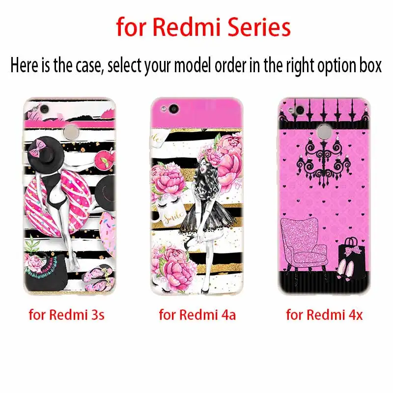 Розовый женский силиконовый прозрачный мягкий чехол из ТПУ для Xiaomi Redmi Note 10 9 8 7 6 5