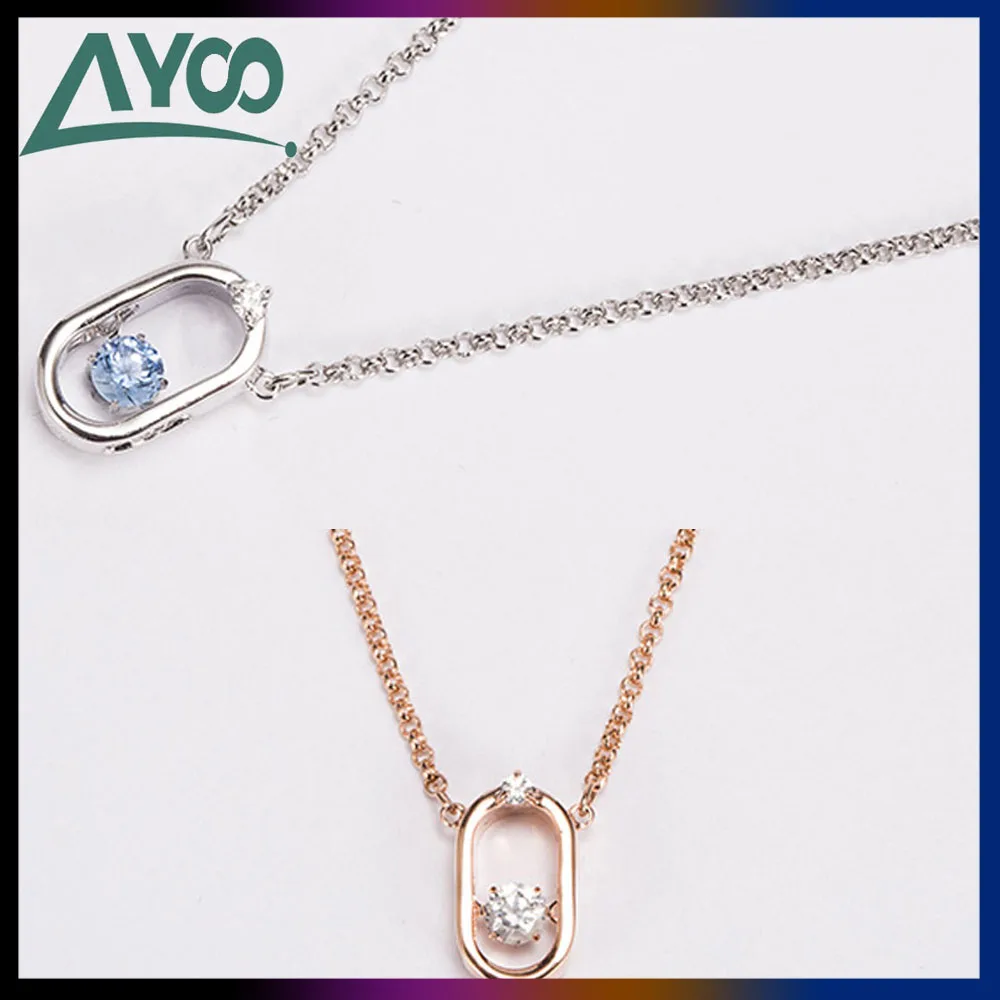

SWA Fashion Jewelry Charm Original 1:1 Copy, Crystal Color Jump Fashion Wild Necklace Female Luxury Jewelry Romantic Gifts