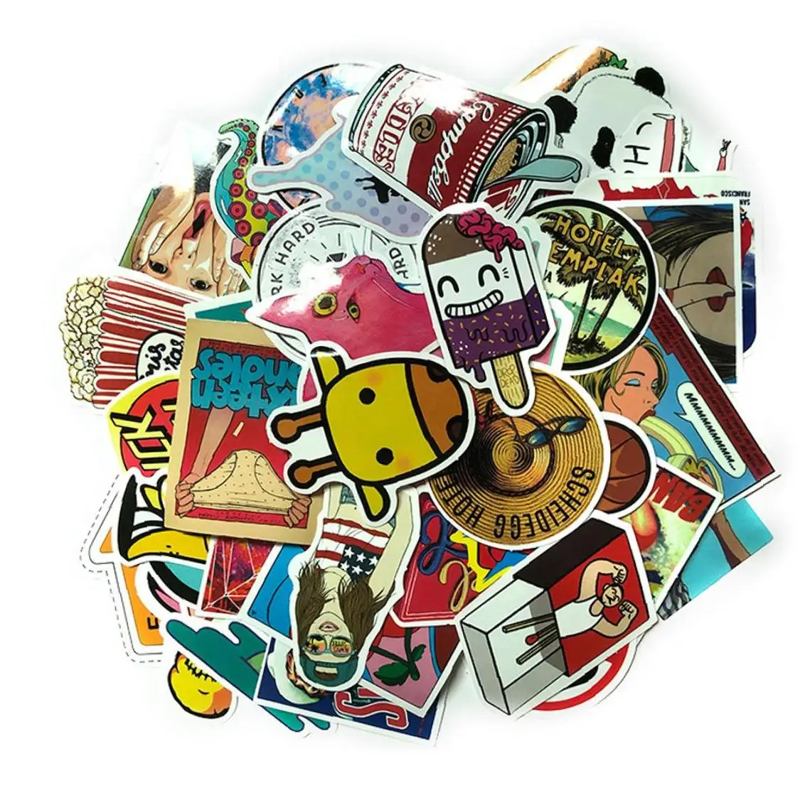 100 шт. не повторяющиеся наклейки водонепроницаемые автомобильные мотоциклетные