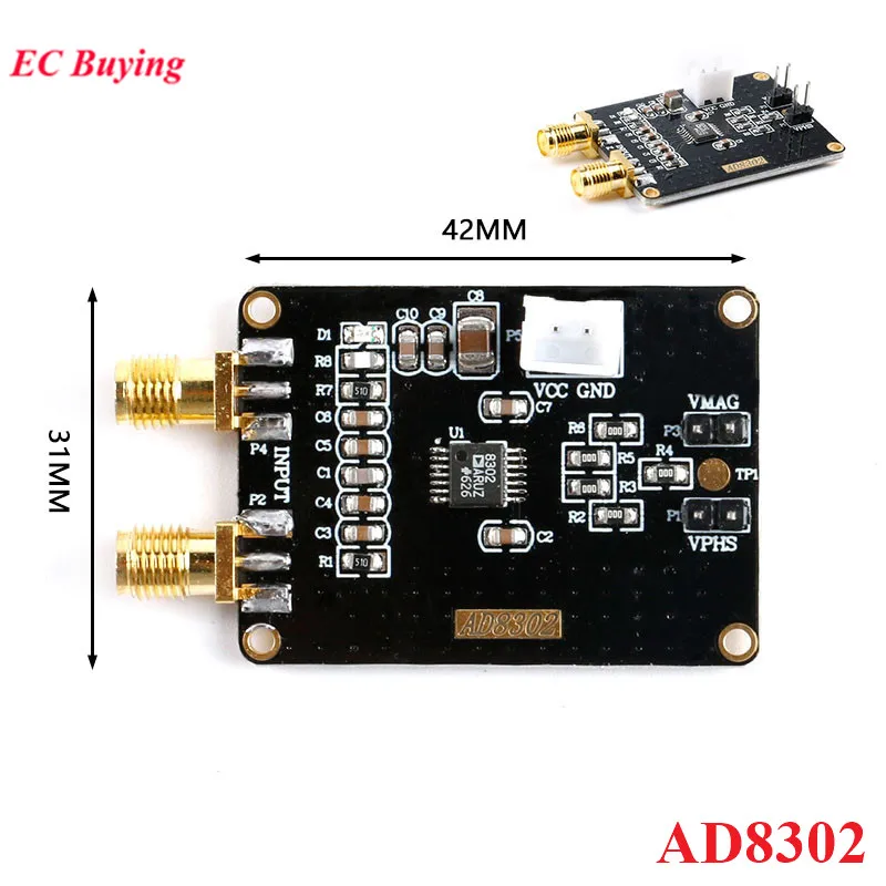 

AD8302 Amplitude Phase RF Detector Detection Module 2.7GHz Broadband Logarithmic Log Amplifier Board for Arduino