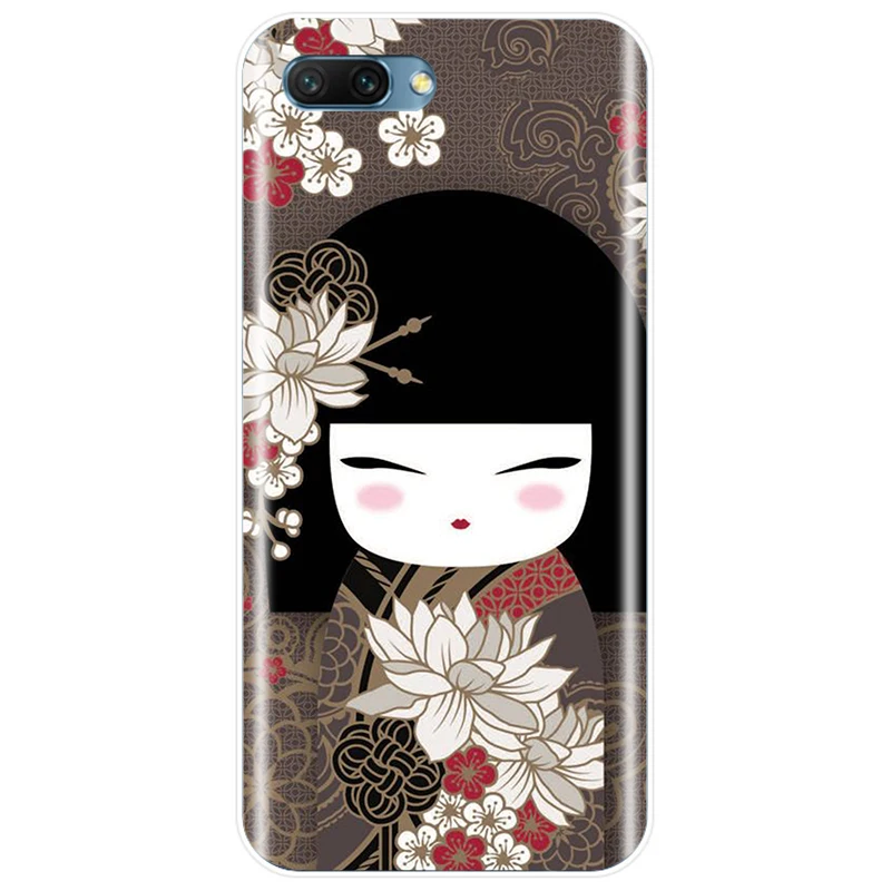 Чехол kawaii Japanese Kokeshi Doll Мягкий Силиконовый ТПУ чехол для телефона Huawei MATE 7 8 9 10 20 pro