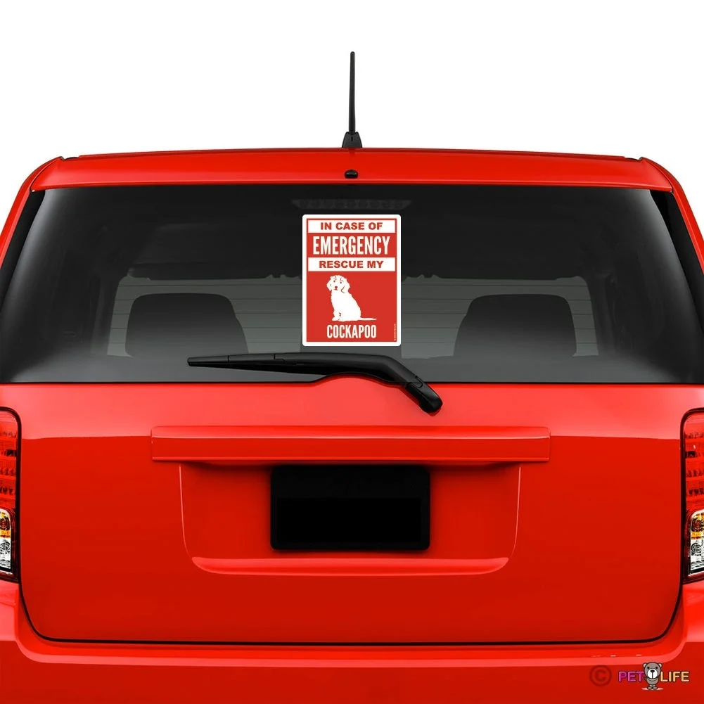 

Наклейка на лобовое стекло для аварийной спасательной машины My Cockapoo