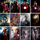 5D DIY алмазная живопись Marvel Железный человек супергерой мультфильм вышивка крестиком Мозаика квадратная круглая ручная работа украшение для дома