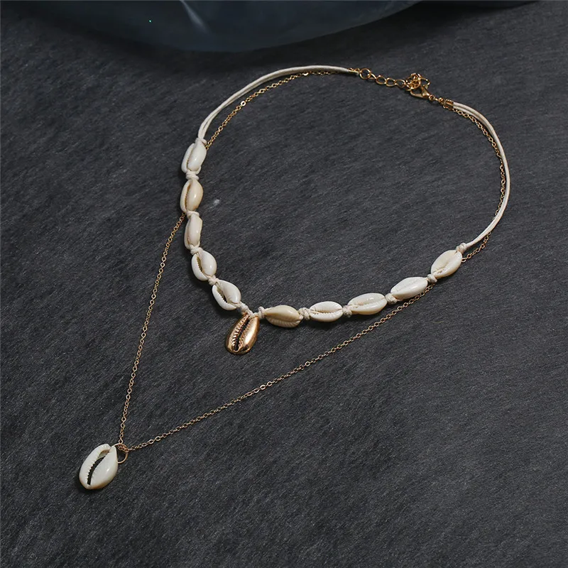 Adolph Extendy богемный многослойный чокер из ракушек кулон ожерелья Очаровательное