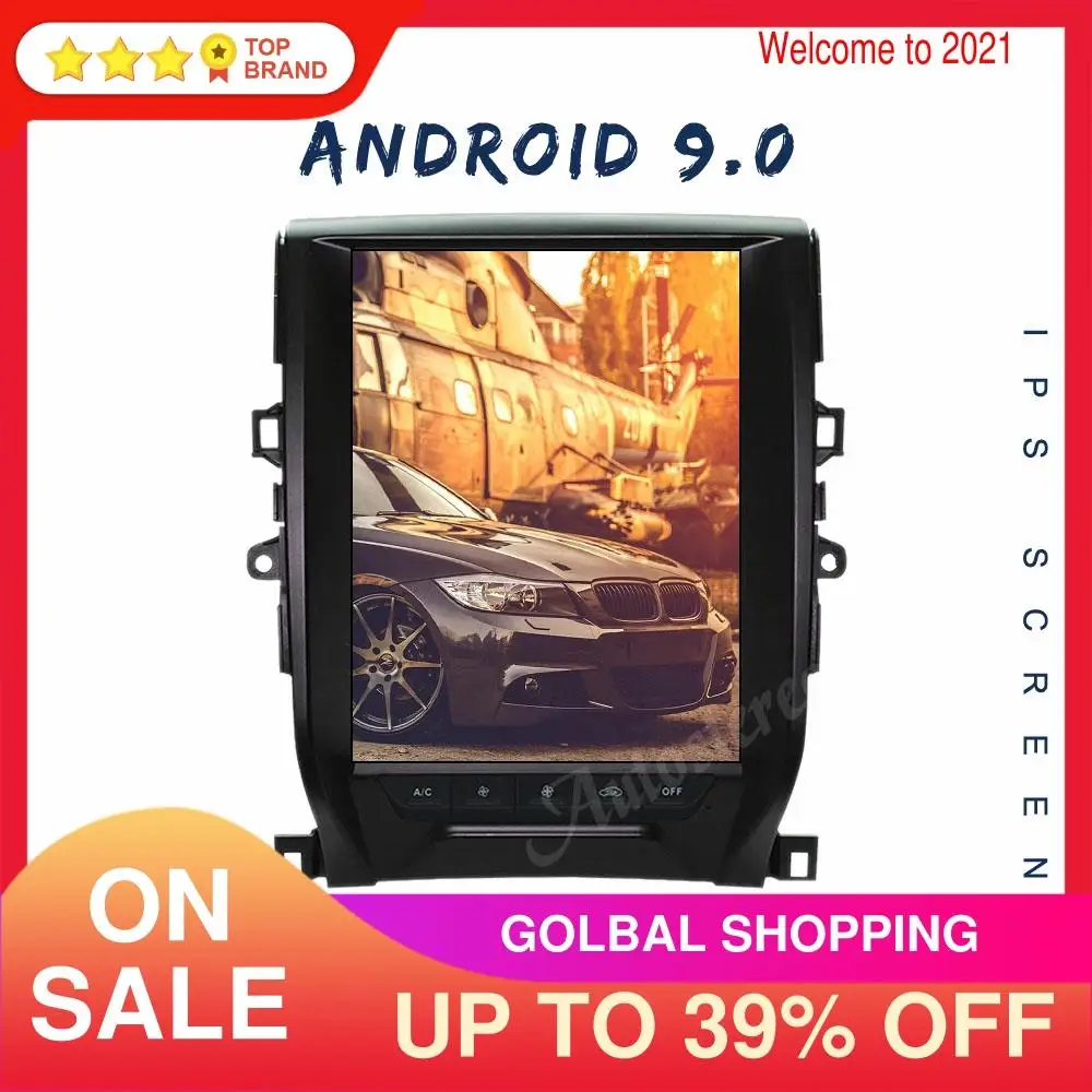 4 + 128G Android 9 для Toyota Reiz 2010 2013 Tesla Style Автомобильный GPS навигатор Carplay головное