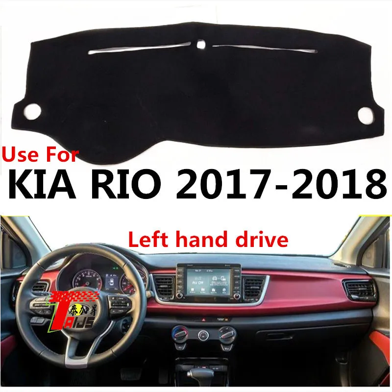 

Taijs левый руль анти-УФ Автомобильная панель приборной панели коврик для KIA RIO Stonic 2016 2017 2018 2019 солнцезащитное производство хороший полиэстер