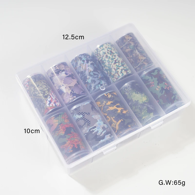 Переводная фольга для дизайна ногтей наклейки 10 цветов военная переводная