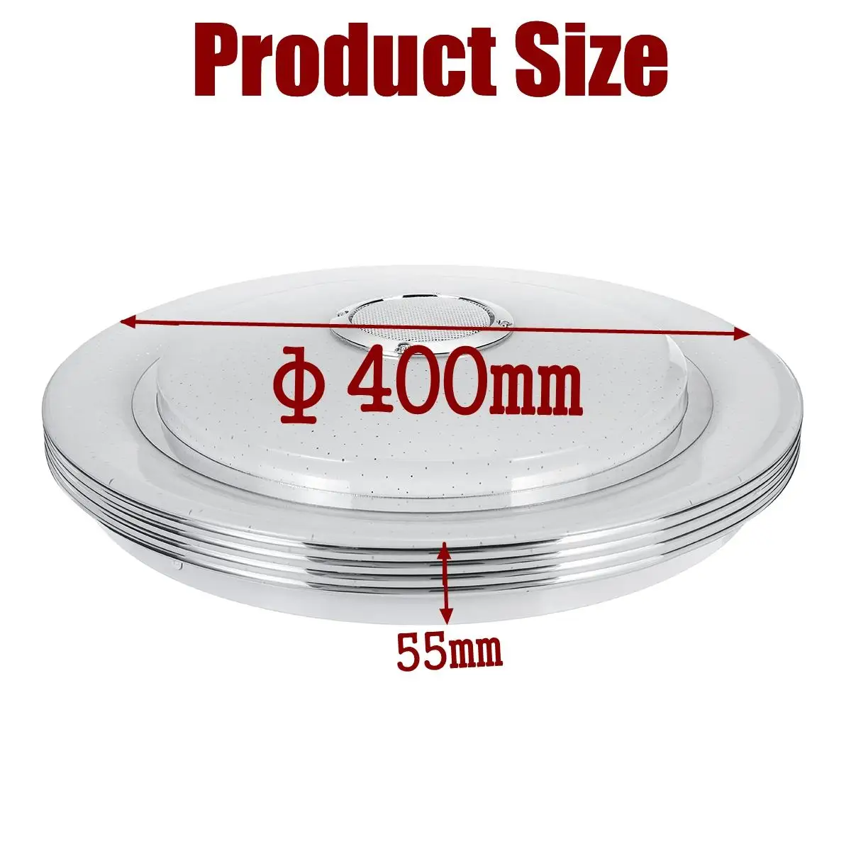 

120W LED Music Ceiling Light Bluetooth Speaker Dimmable Remote+APP Control AC110-220V 40cm Indoor Smart Round Ceiling Lamp