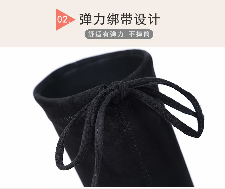 Новые женские зимние сапоги выше колена на платформе; женская обувь для отдыха; женские повседневные замшевые зимние сапоги до бедра на плоской подошве со шнуровкой