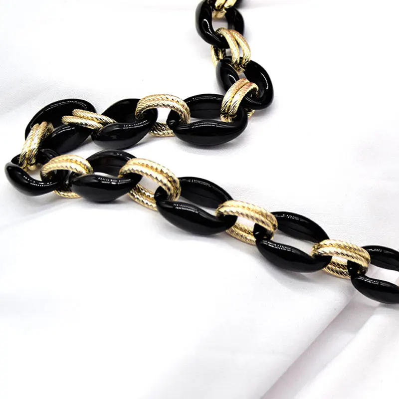 

New Fashion Woman Bag Accessory Detachable Replacement Chain Acrylic Resin Chain Shoulder Chain Bag Strap Decoration Bag Handle