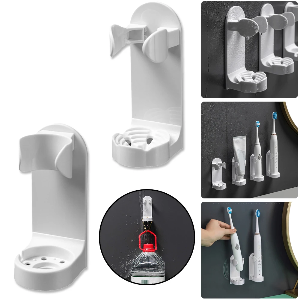 

Electric Toothbrush Holder Wall Mounted Toothbrush Organizer Traceless Toothbrush Stand Rack Bathroom Accessories Space Saving