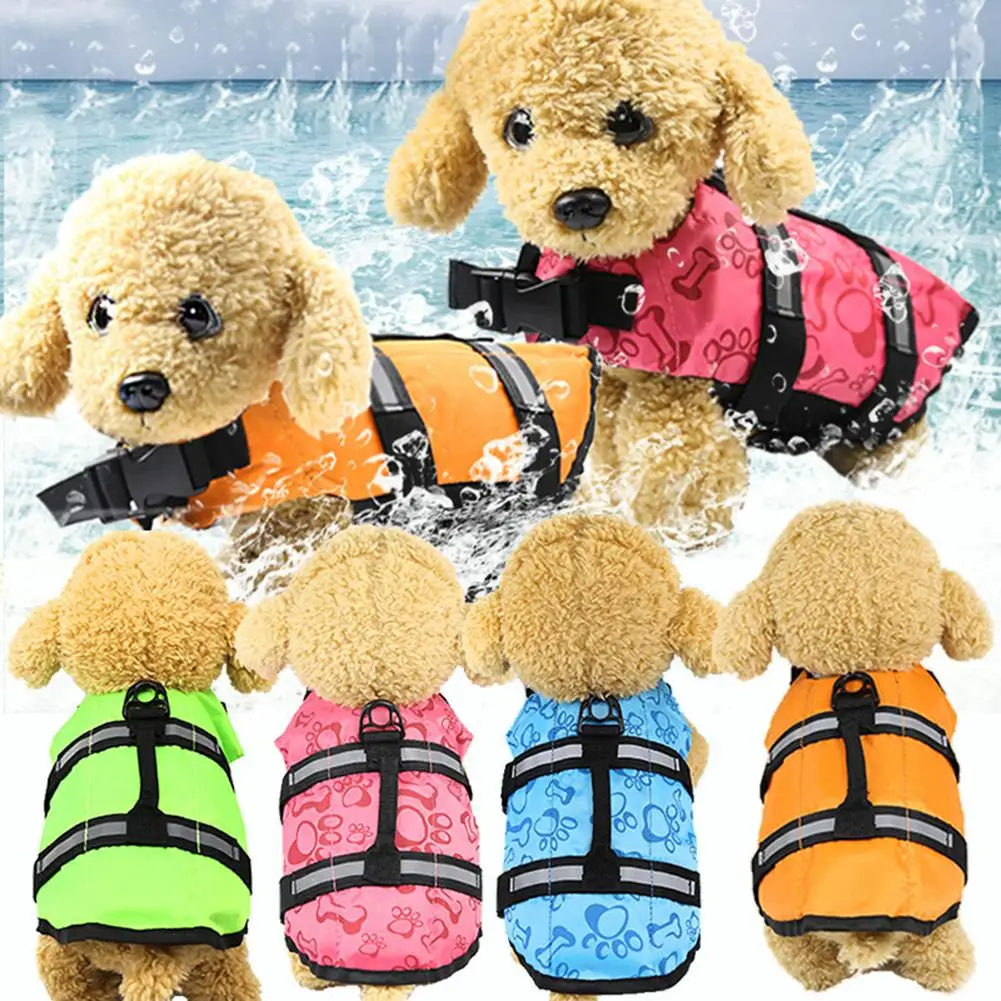 Спасательный жилет для собак безопасный плавания регулируемый светоотражающий