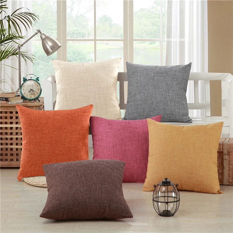 

Solid Sofa Waist Cushion Cover Pillowcase 30x50/40x40/45x45/40x60/50x50/55x55/60x60cm Decorative Throw Pillowcase for Home