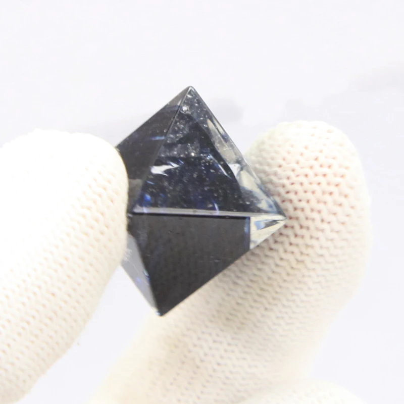 

25mm Blue Hair Diamond Glass Prism Photo Ornaments Crystal Valentine's Day Christmas Girlfriend Gift Optical Glass