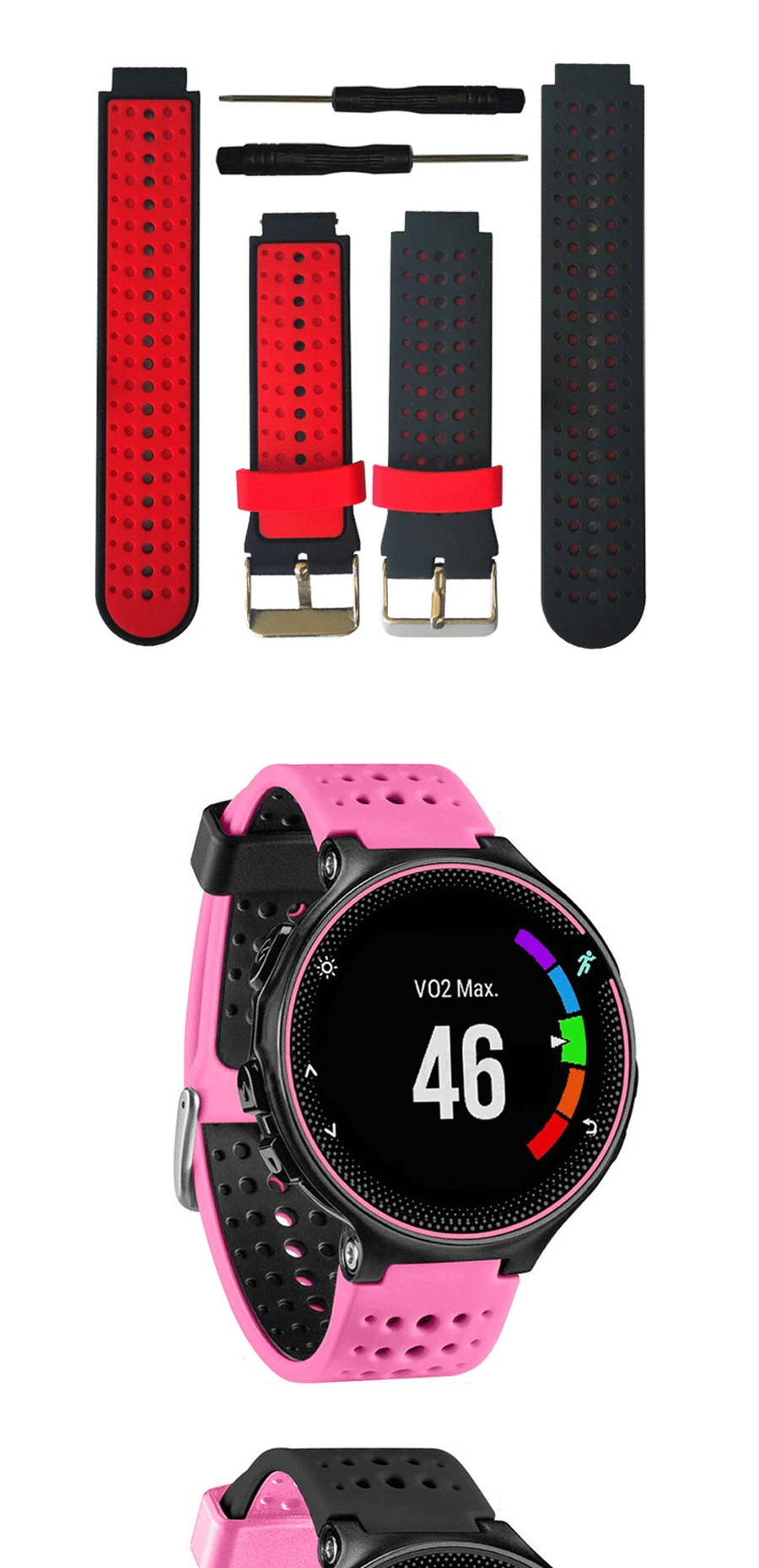 Сменный силиконовый ремешок для наручных часов Garmin Forerunner 235 630 230 gps часы напульсники браслет умные аксессуары