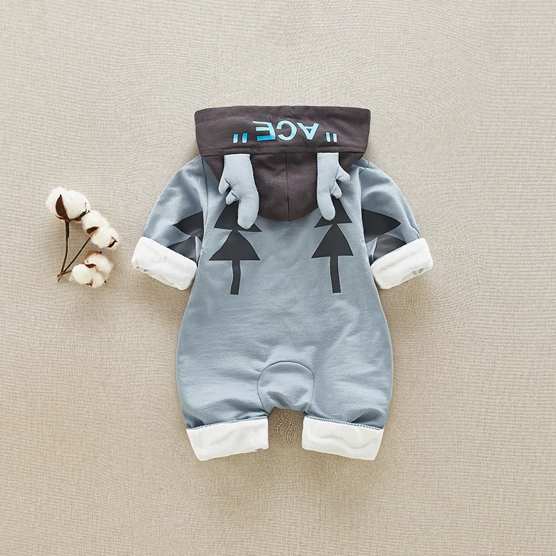 Хлопковый комбинезон для новорожденных мальчиков и девочек детские осенние