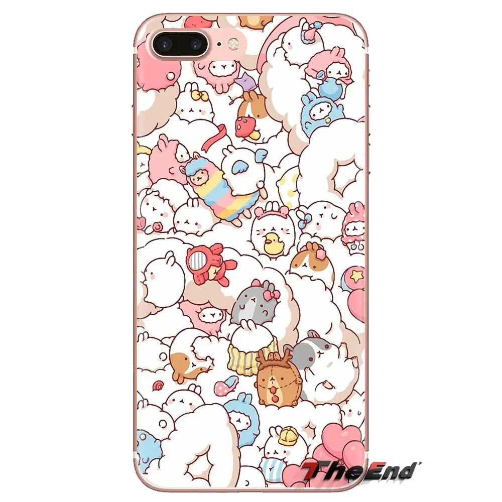 Kawaii Molang мультфильм аниме собака Кот ТПУ чехол для Huawei Honor 7X V10 6C V9 6A Play 9 Mate 10 Pro Y7 Y5 P8
