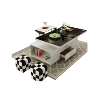 electric multifunction foldable coffee table living room liftable and lowerable minimalist rectangle mesas centro dining table