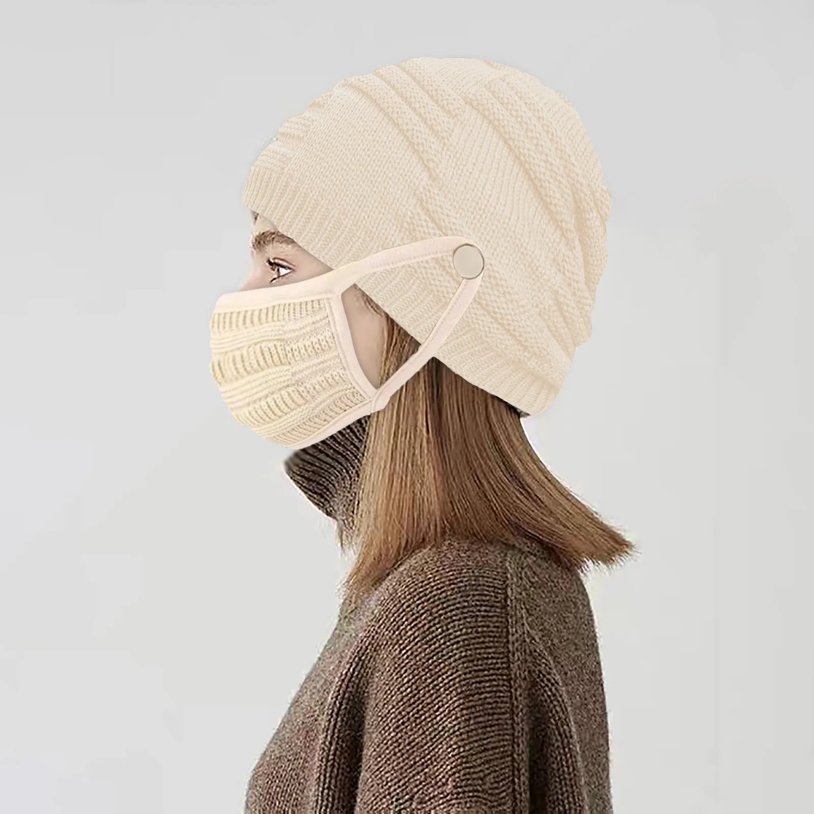 Высококачественные теплые вязаные крючком зимние шерстяные Лыжные шапки с