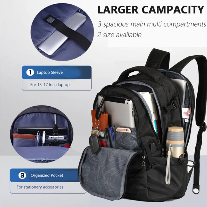 Швейцарский многофункциональный прочный рюкзак для 17-дюймового ноутбука