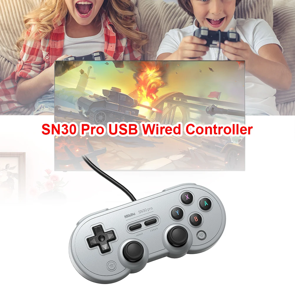 

New Wireless Bluetooth-compatible Controller Remote Gaming 8Bitdo SN30 Pro USB Wired Gamepad Console Vibration Burst Joystick