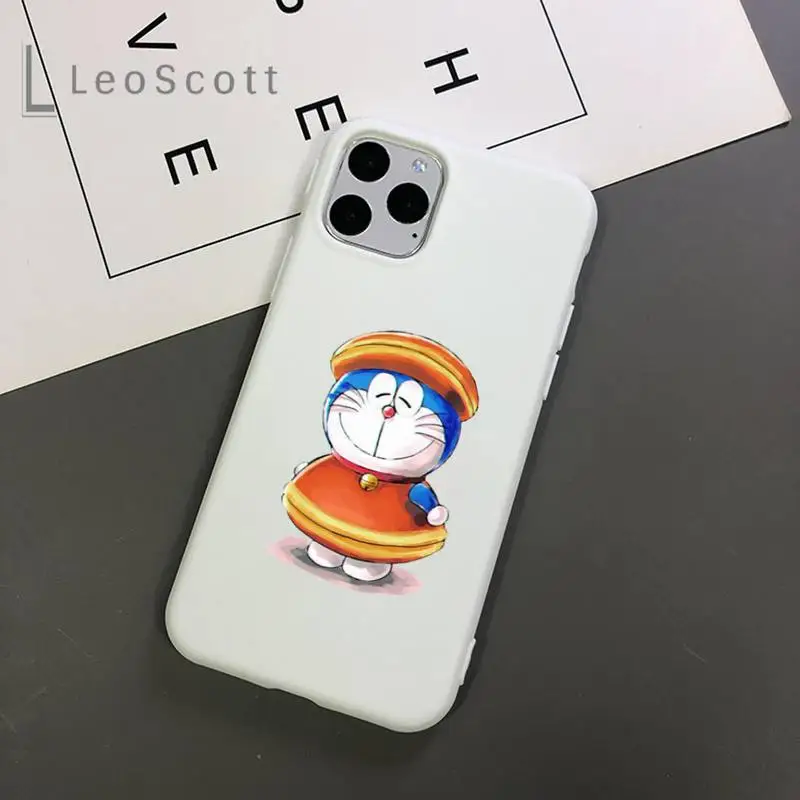 

Doraemon Childhood animation Phone Case Candy Color for iPhone 11 12 mini pro XS MAX 8 7 6 6S Plus X 5S SE 2020 XR accessorie