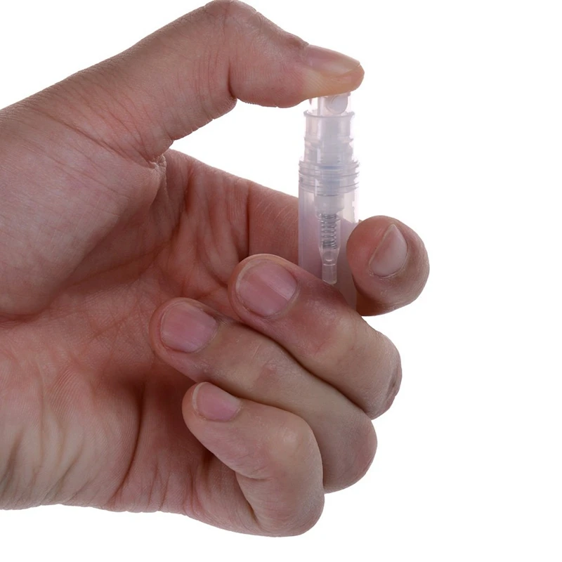 Прозрачный мини флакон для парфюма с распылителем емкостью 2 мл подходит