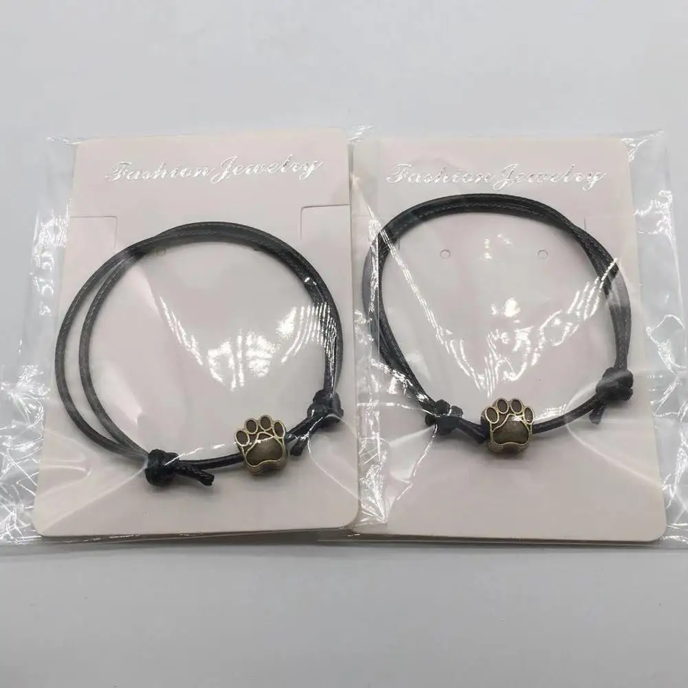 Браслет с принтом лап для домашних животных браслет на веревке собак кошек